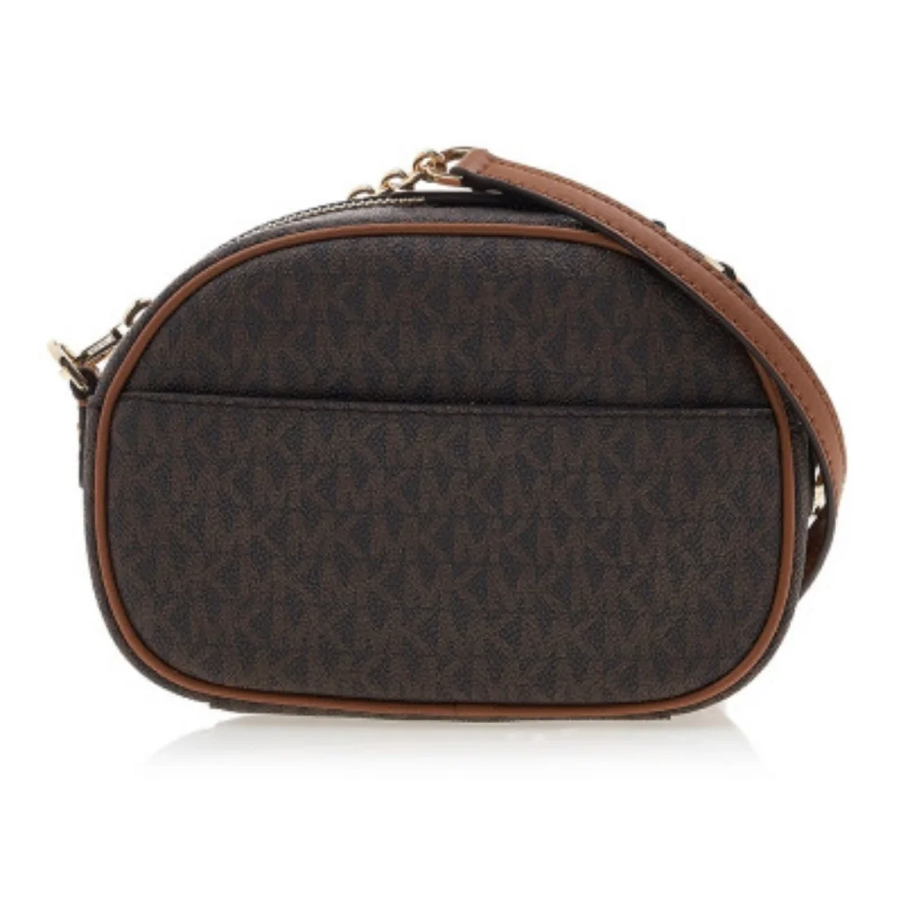 Michael Kors Jet Set Small Signature Logo Oval Camera Crossbody Purse